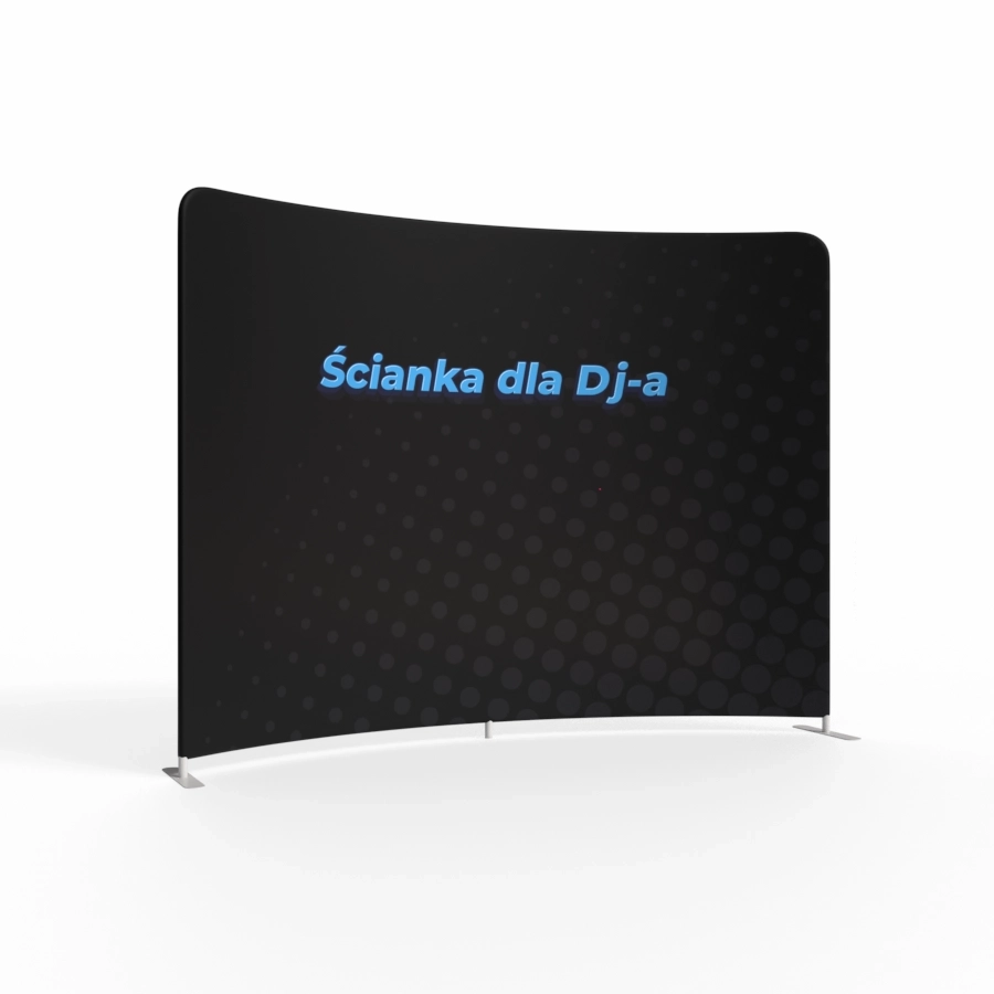 ścianka reklamowa łukowa dla Dj-a 300x230 cm.webp