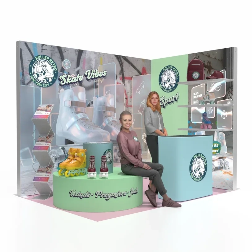 Stoisko Targowe dla Branży Sportowej - Skate Pro Led -3 w 1