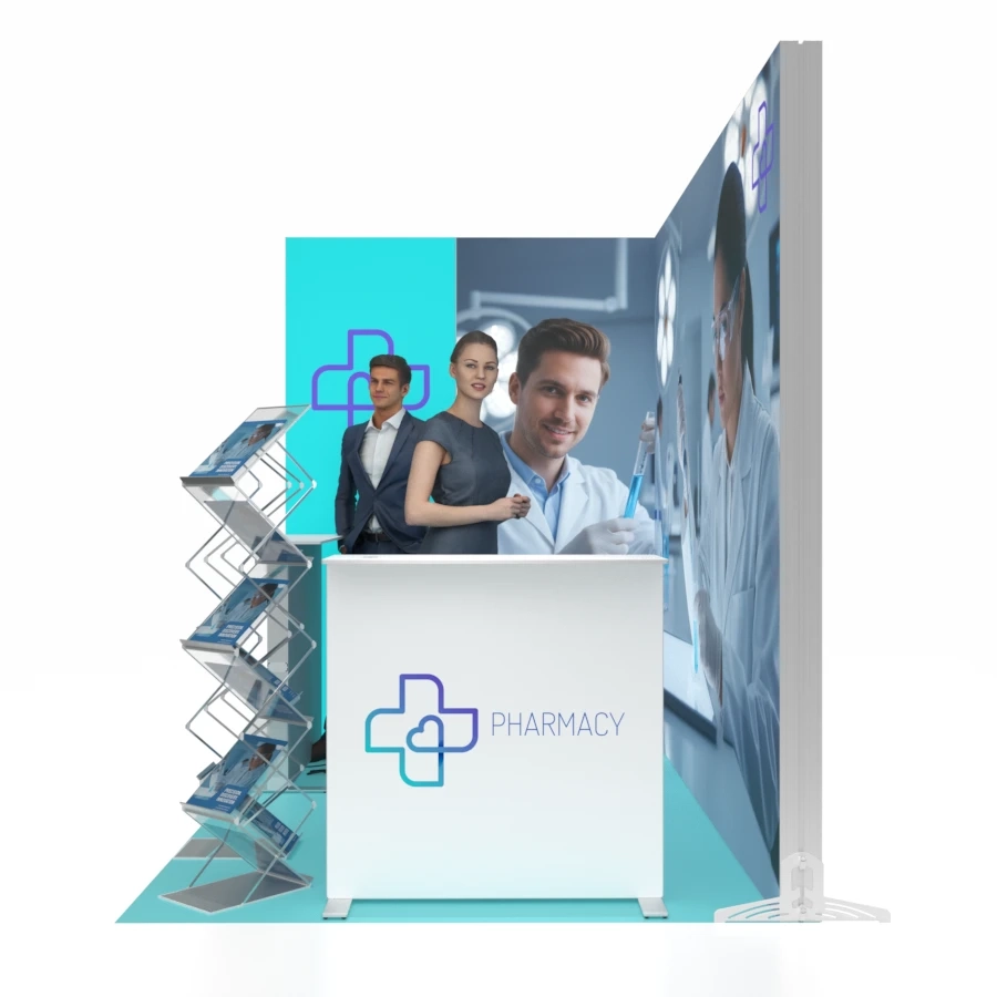 trade show booth for self-assembly