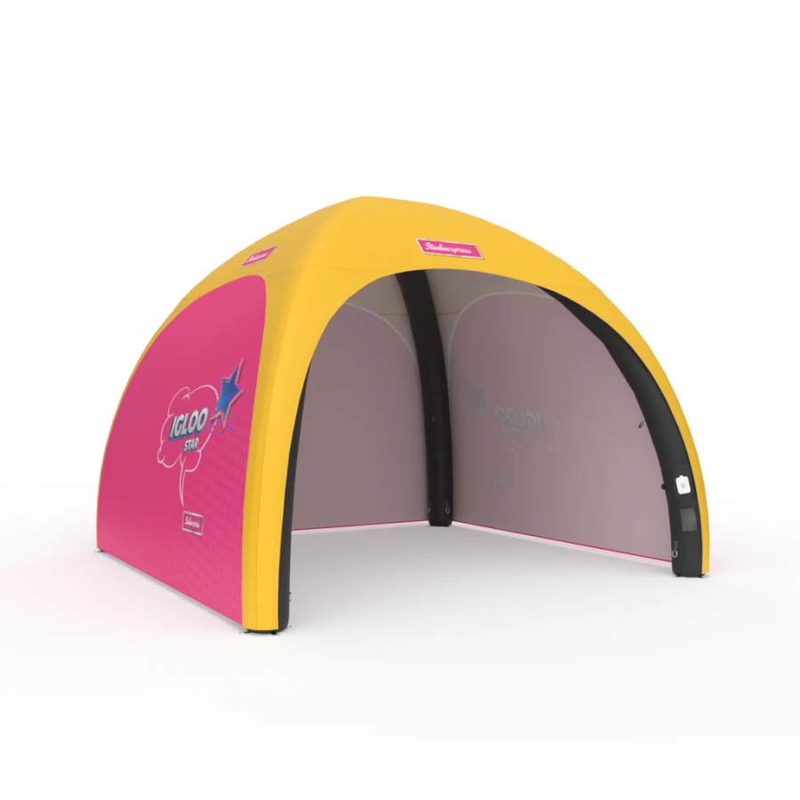 Namiot stałociśnieniowy Igloo Star zasilany power bank z trzema ścianami