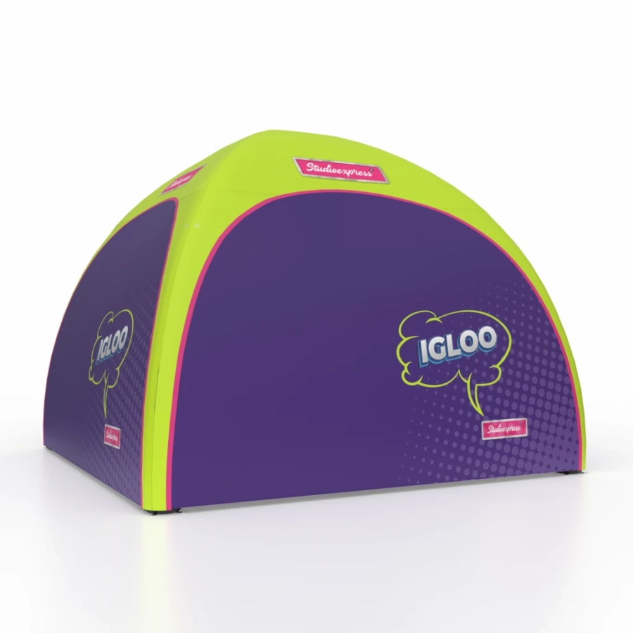 namiot reklamowy dmuchany z czterema ścianami igloo 3x3