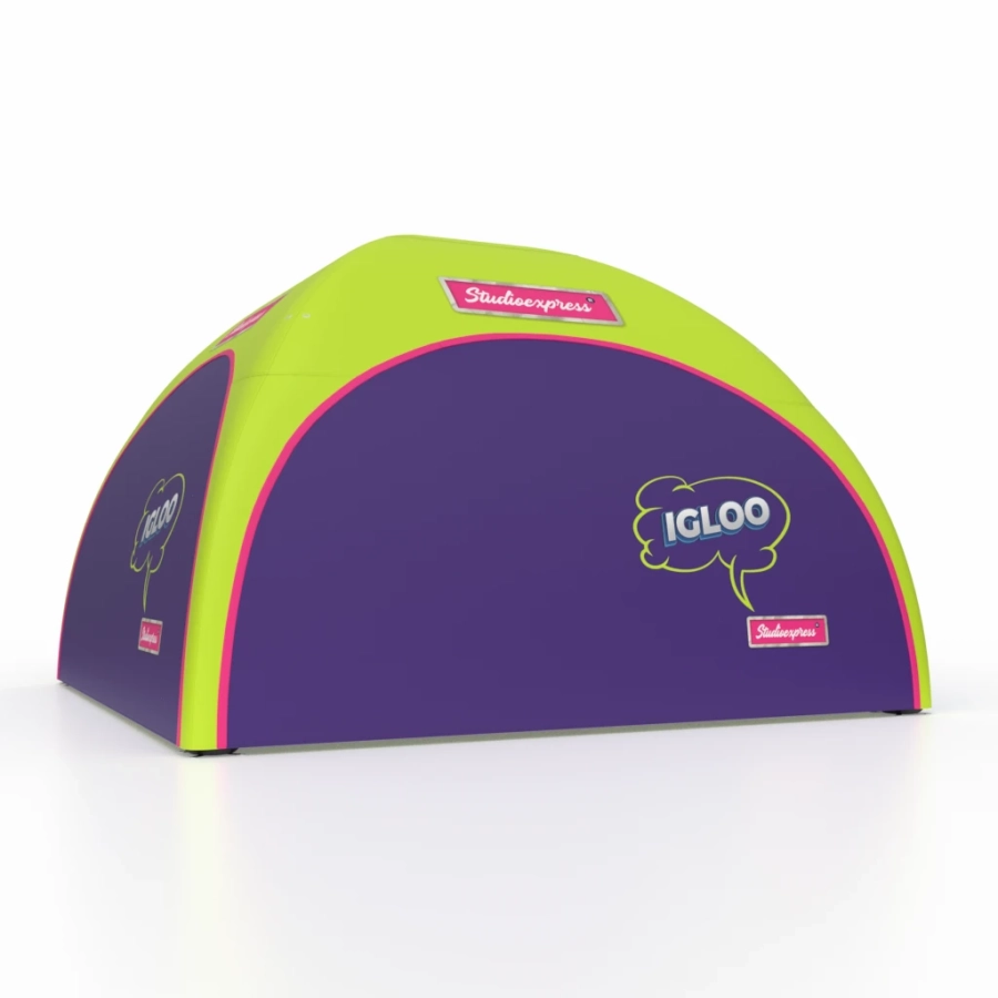 namiot reklamowy dmuchany 6x6 igloo z czterema ścianami