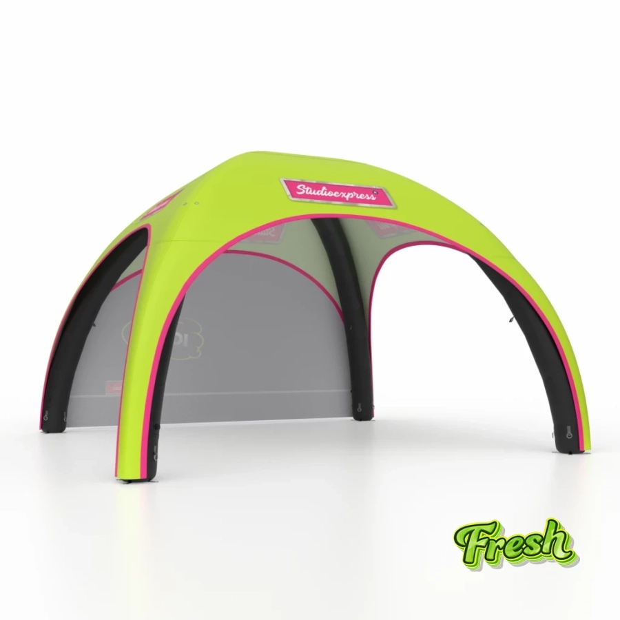 namiot-reklamowy-dmuchany-6x6-Igloo -fresh-na-power-bank-z-jedną-ścianą