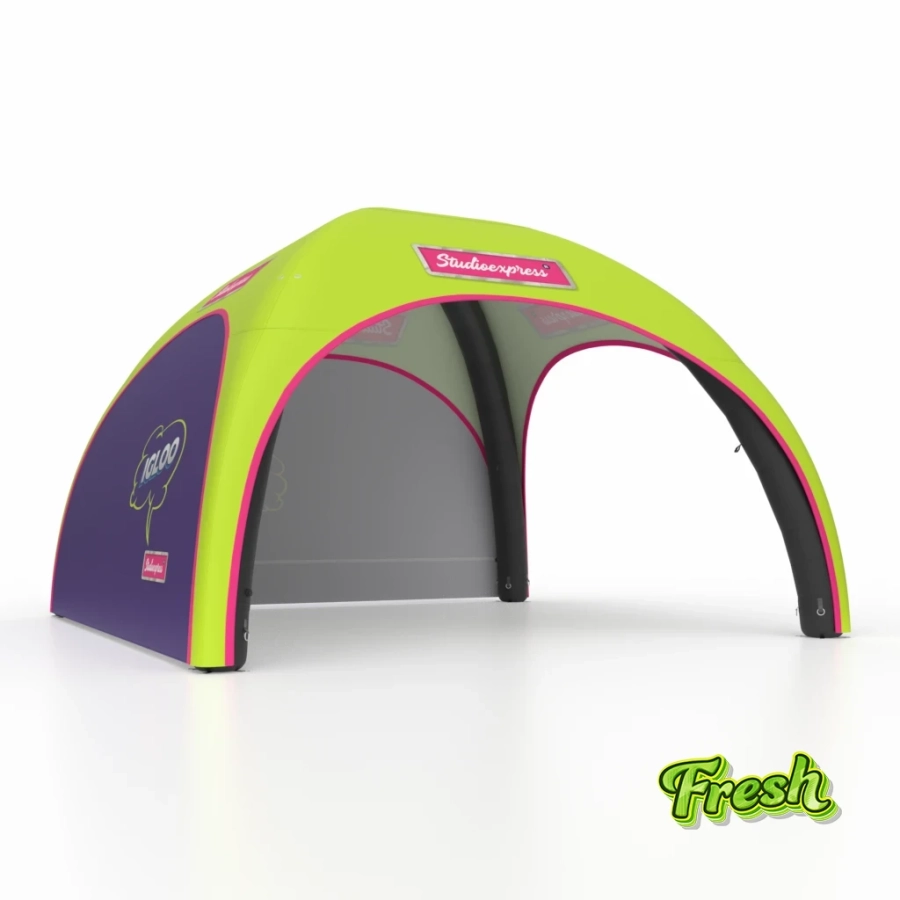 namiot-reklamowy-dmuchany-6x6-Igloo-fresh-na-power-bank-z-dwoma-scianami