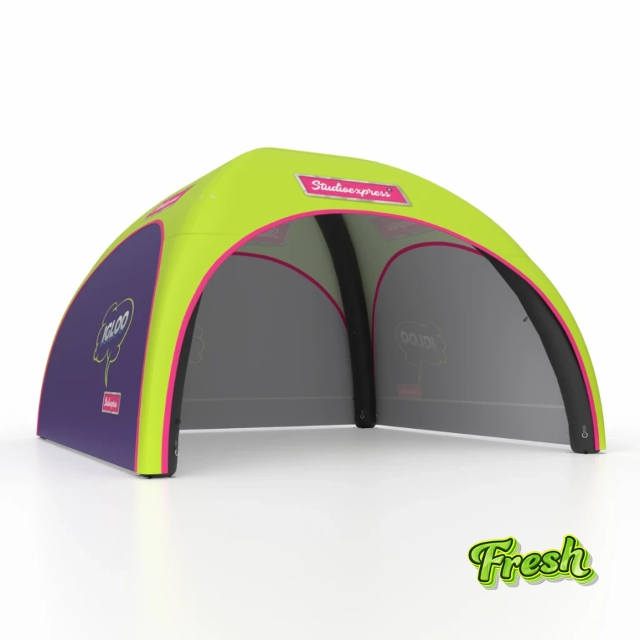 namiot-reklamowy-dmuchany-6x6-Igloo -fresh-na-power-bank-z-trzema-scianami