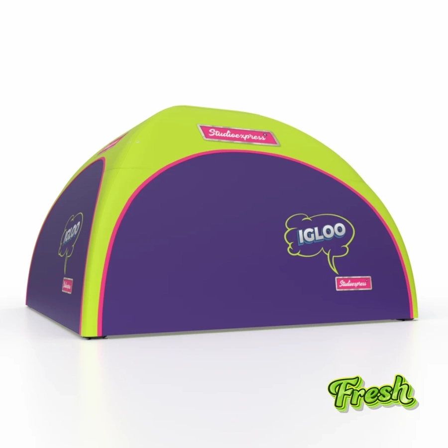 namiot-reklamowy-dmuchany-6x6-Igloo -fresh-na-power-bank-z-czterema-scianami