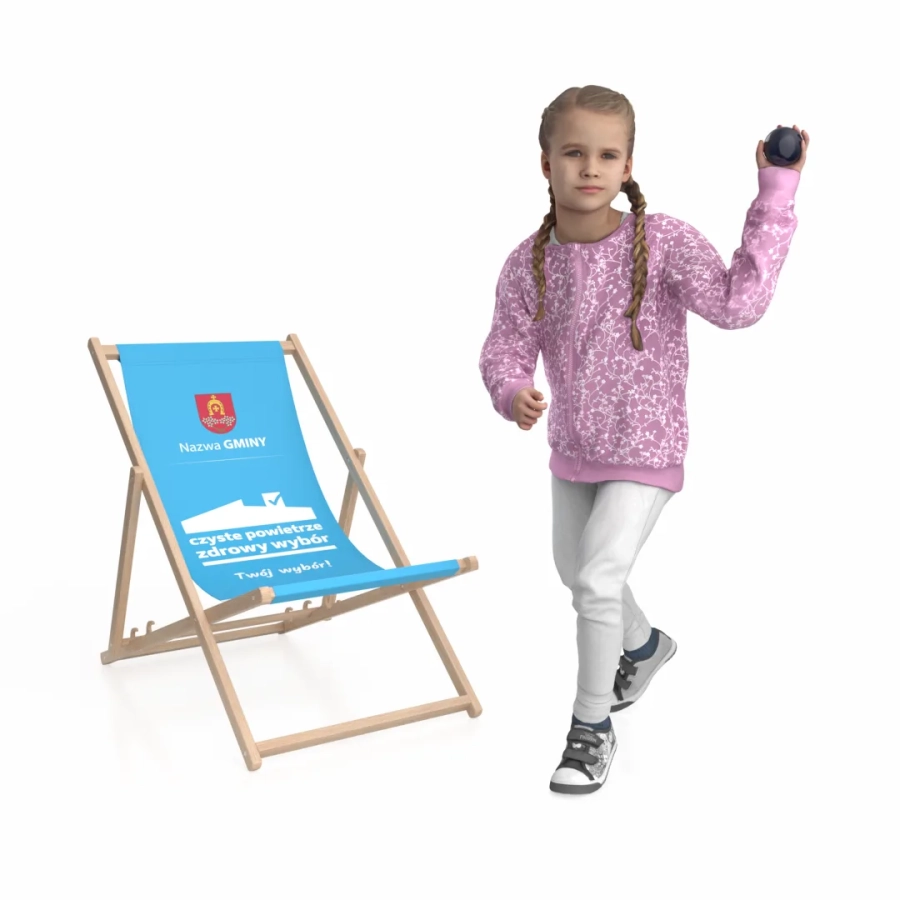 Leżak Reklamowy Daisy Błękit  | Punkt informacyjny Czyste Powietrze