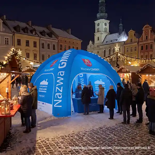 Namiot pająk Bokochód Błękit 4x4 z podświetleniem LED