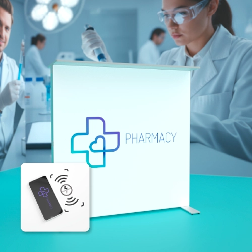 trybunka reklamowa led z wymienną grafiką