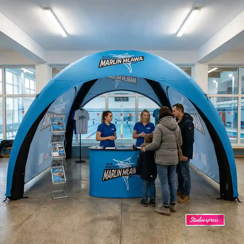 namiot dmuchany w plenerze